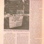 Barack Obama Breaking the War Mentailty, 1983 Columbia Magazine article page 1 of 3
