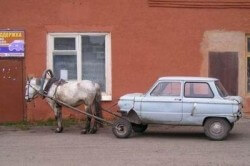 Introducing the sleek, new one horsepower 2010 Obamamobile from General Motors