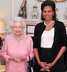 Queen Elizabeth II of Great Britain meets Empress Michelle of Blagojevichstan