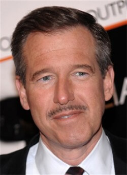 Brian Williams with mustache