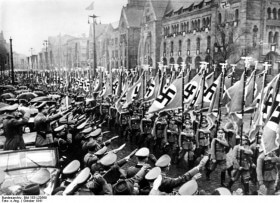 nazi marching against global warming Al Gore's vision of global warming realists